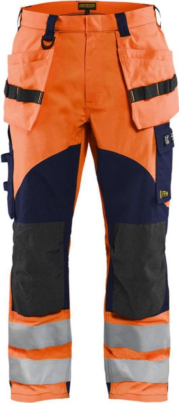 Blaklader - Multinorm Werkbroek - High Vis Oranje/Marineblauw - Vlamvertragend