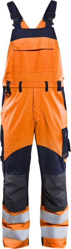 Blåkläder - 2889-1513 Bretelbroek - High Vis - Oranje/Marineblauw - Vlamvertragend