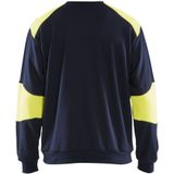 Blaklader - Vlamvertragend Sweatshirt 2.0 - Vlamvertragend - Zwart/Geel - Katoen/Polyester