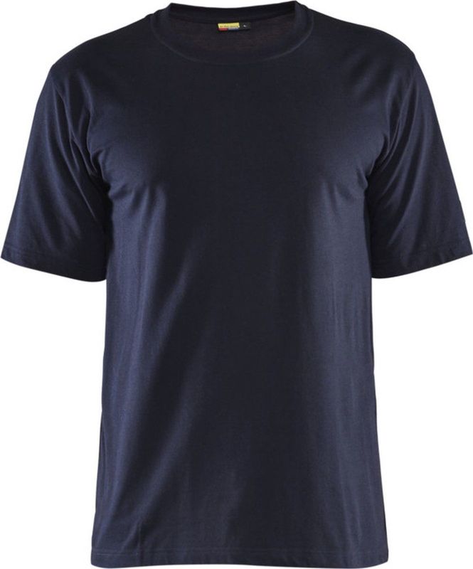 Blåkläder - 3482-1737 - Vlamvertragend T-shirt - Marineblauw - 60% Modacryl, 39% Katoen