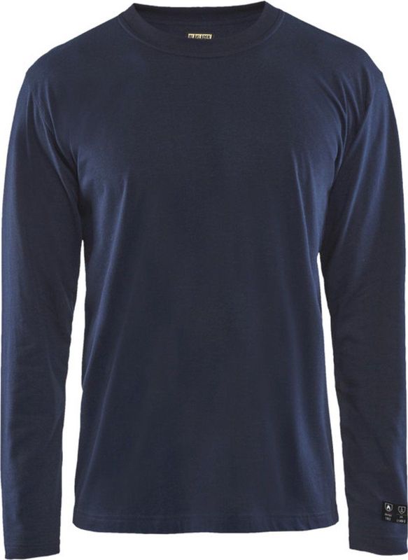 Blåkläder - 3483-1737 - Vlamvertragend T-shirt - Marineblauw - 60% Modacryl
