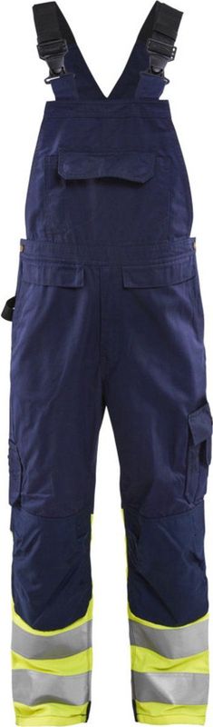 Blåkläder - 2662-1800 - High Vis Bretelbroek - Marine/High Vis Geel - CORDURA® Versterkt