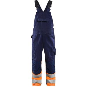 Blåkläder - 2662-1800 - High Vis Bretelbroek - Marineblauw/Oranje - CORDURA® Versterkt