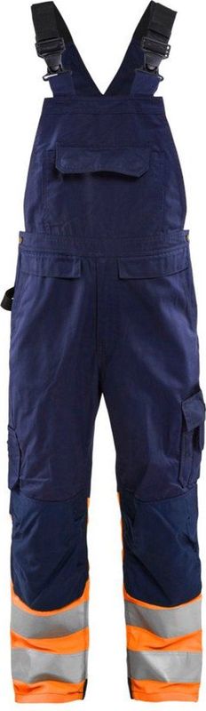 Blåkläder - 2662-1800 - High Vis Bretelbroek - Marineblauw/Oranje - CORDURA® Versterkt