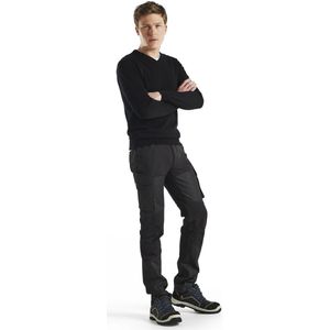 Blaklader Service werkbroek denim stretch 1457-1147 - Marineblauw/Zwart