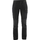 Blåkläder - 7122-1645 - Dames Werkbroek - Zwart/High Vis Geel - 4-weg Stretch