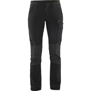 Blåkläder - 7122-1645 - Dames Werkbroek - Zwart/High Vis Geel - 4-weg Stretch