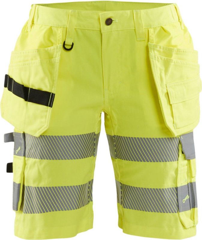 Blåkläder - 7186-1811 - Dames High Vis Short - Geel - Stretchmateriaal - Reflecterende Bies