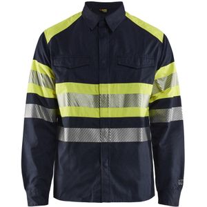 Blåkläder 3229-1517 Multinorm overhemd Marine/High Vis Geel maat 4XL