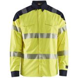 Blåkläder 3239-1517 Multinorm overhemd High Vis Geel/Marineblauw maat 4XL