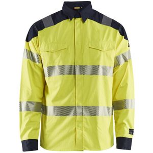 Blaklader 323915173389XXL Multinorm hemd, High Vis geel/marineblauw, maat XXL