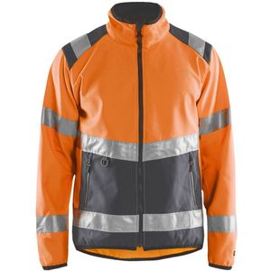 Blåkläder 4877-2516 Softshell jack High Vis High Vis Oranje/Medium Grijs maat 4XL