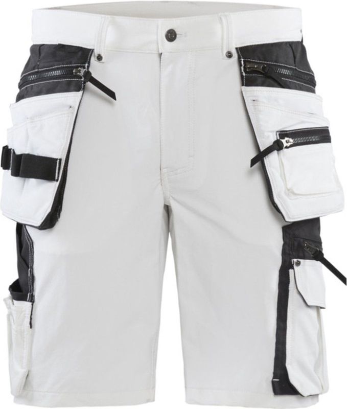 Blåkläder - 1088-1645 Schildersshort - Wit/Donkergrijs - 4-weg Stretch