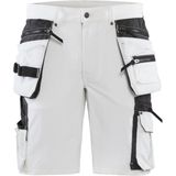 Blåkläder Korte Schilderswerkbroek 4-Weg Stretch 10881645 Wit/Donkergrijs - Maat 60