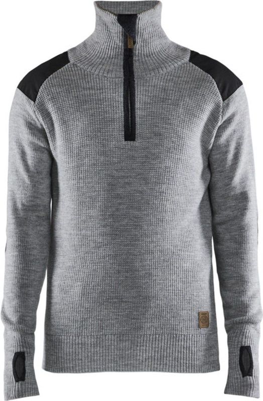 Blåkläder - 4630-1071 - Wollen Sweater - Grijs Mêlee/Dark Grey - 100% Wol