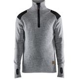 Blaklader Wollen sweater 4630-1071 - Grijs mêlee/Donkergrijs - S