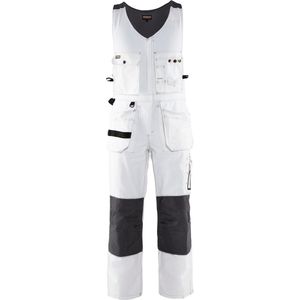 Blåkläder - 2532-1210 - Amerikaanse Overall - Wit/Donkergrijs - CORDURA®-versterkte kniezakken