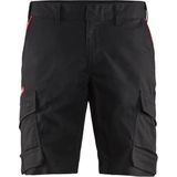 Blaklader Industrie short met stretch 1446-1832 - Zwart/Rood
