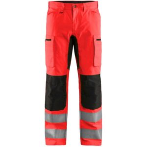 Blaklader High Vis broek met stretch 1585-1811 - High Vis Rood/Zwart
