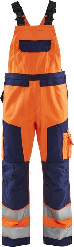 Blaklader Bretelbroek High Vis 2660-1811 - High Vis Oranje/Marineblauw