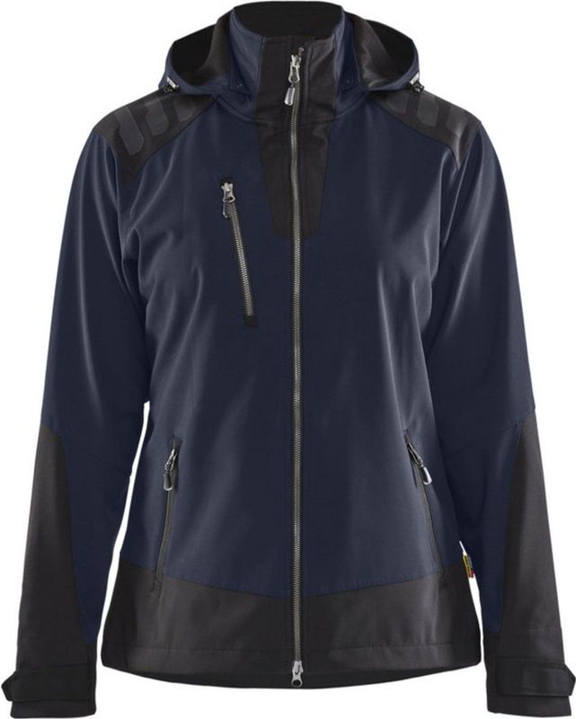 Blåkläder 4719-2513 Dames softshell jack Donker marineblauw/Zwart maat XXXL