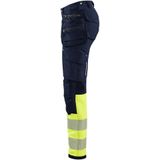 Blåkläder - 7193-1642 - Dames Werkbroek - Marine/High Vis Geel - 4-weg Stretch