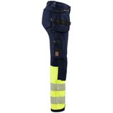 Blåkläder - 7193-1642 - Dames Werkbroek - Marine/High Vis Geel - 4-weg Stretch