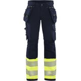 Blåkläder - 7193-1642 - Dames Werkbroek - Marine/High Vis Geel - 4-weg Stretch