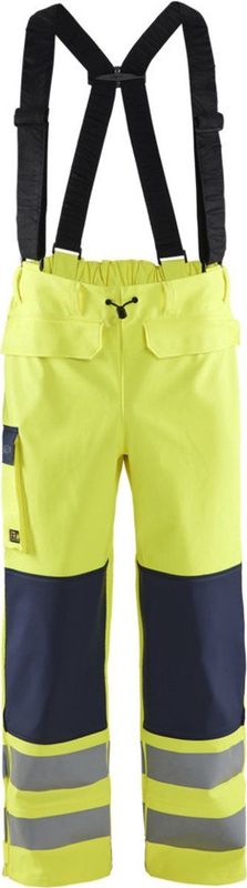 Blåkläder - 1313-2022 - Vlamvertragende Regenbroek - Geel/Marineblauw - High Vis
