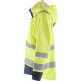 Blåkläder - Vlamvertragende Regenjas - High-Vis Geel/Marineblauw - Robuust Materiaal