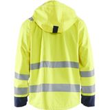 Blåkläder - Vlamvertragende Regenjas - High-Vis Geel/Marineblauw - Robuust Materiaal