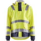 Blåkläder - Vlamvertragende Regenjas - High-Vis Geel/Marineblauw - Robuust Materiaal