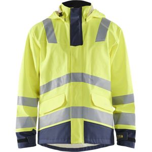 Blåkläder - 4313-2022 - Vlamvertragende Regenjas - High Vis - Geel/Marineblauw