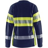 Blaklader Vlamvertragend dames-T-shirt met lange mouwen 3494-1761 - Marine High Vis Geel