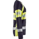Blaklader Vlamvertragend dames-T-shirt met lange mouwen 3494-1761 - Marine High Vis Geel