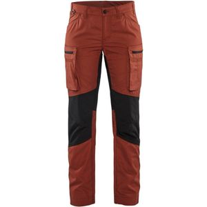 Blåkläder - Dames Service Werkbroek - Gebrand Rood/Zwart - Lichtgewicht, Sneldrogend, Duurzaam