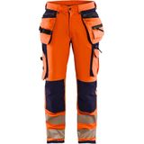 Blaklader High Vis werkbroek met 4-weg stretch 1997-1642 - High Vis Oranje/Marineblauw