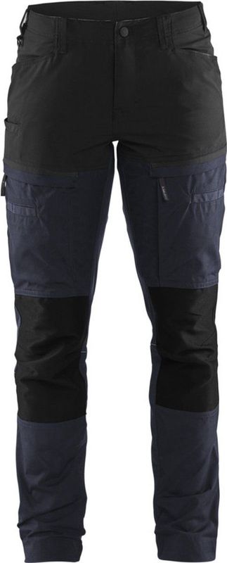 Blaklader Servicewerkbroek met stretch voor dames 7166-1845 - Donker marineblauw/Zwart