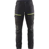 Blaklader Servicewerkbroek met stretch voor dames 7166-1845 - Zwart/High Vis Geel