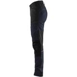 Blåkläder 7166-1845 Dames Service werkbroek met stretch Zwart/Rood maat C38