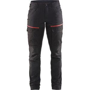 Blaklader Servicewerkbroek met stretch voor dames 7166-1845 - Zwart/Rood - D21