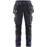 Blaklader Dames werkbroek met stretch 7115-1343 - Donker marineblauw/Zwart