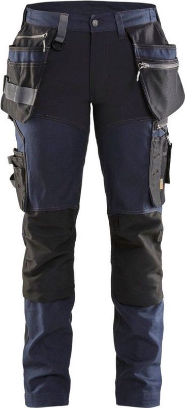 Blaklader Dames werkbroek met stretch 7115-1343 - Donker marineblauw/Zwart