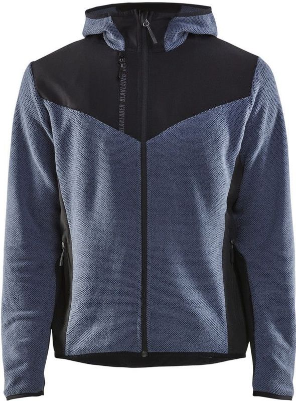 Blåkläder 5940-2536 Gebreid jack met softshell Gevoelloos blauw/Donkerblauw maat 4XL