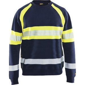 Blaklader Sweater High Vis 3359-1158 - Marine/High Vis Geel - 6XL