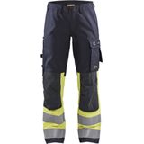 Blaklader Multinorm dameswerkbroek Inherent met stretch 7187-1512 - Marine/High Vis Geel