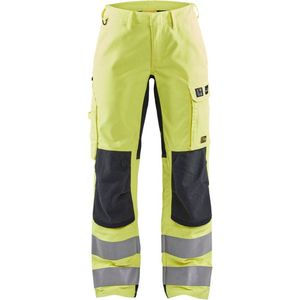 Blaklader Multinorm dames werkbroek Inherent met stretch 7191-1512 - High Vis Geel/Marineblauw