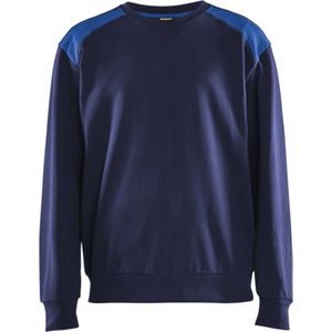 Blaklader Sweatshirt bi-colour 3580-1158 - Marineblauw/Korenblauw