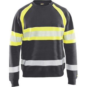 Blåkläder - 3359-1158 - Sweater - Grijs/High Vis Geel - Katoen/Polyester