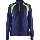 Blaklader - Dames Sweatshirt Halve Rits - Zwart - Katoen/Polyester